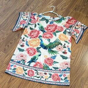 SHEIN Coral and White Patterned dress